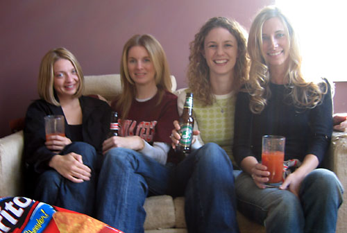 How do you get four blondes on a love seat?