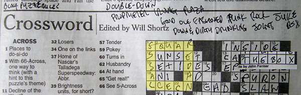 Double Down and the Crossword