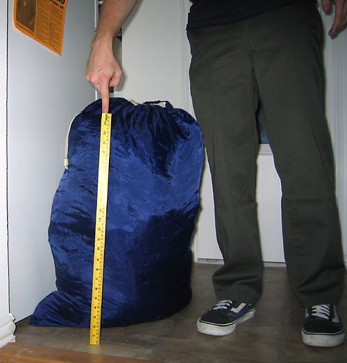 33 pounds of dirty clothes